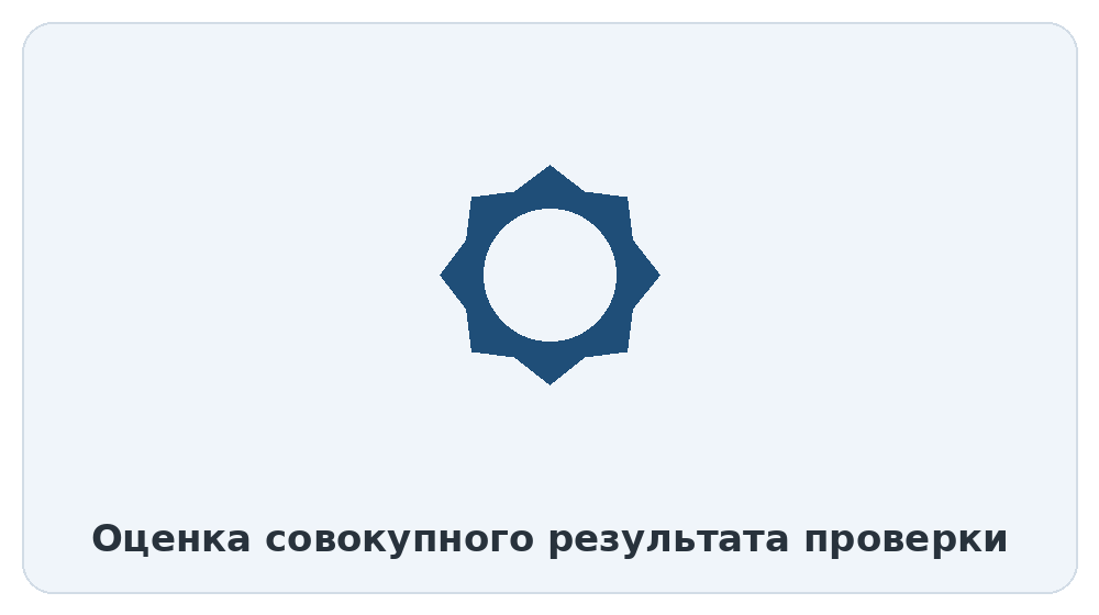 Оценка совокупного результата проверки