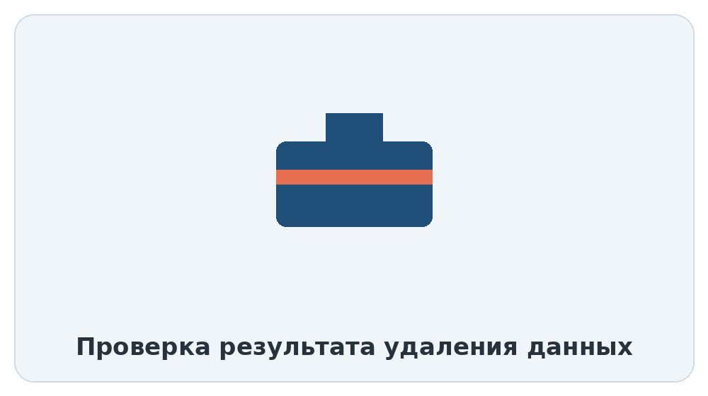 Проверка результата удаления данных