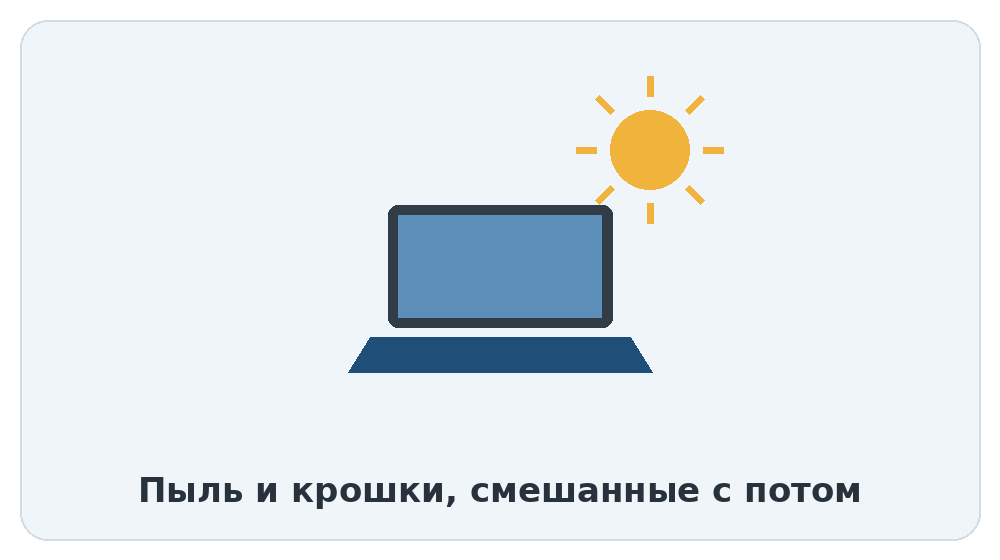 Причины залипания клавиш ноутбука в жару