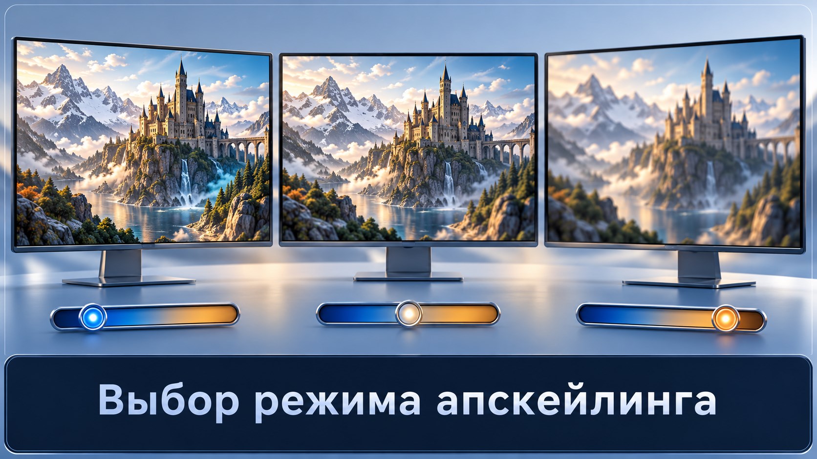 Сравнение режимов апскейлинга по чёткости изображения